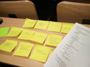 Rédaction des post-it