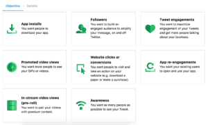 objectifs twitter ads