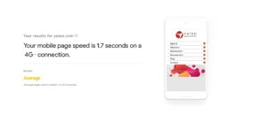 vitesse de chargement sur mobile Google Test My Site - YATEO